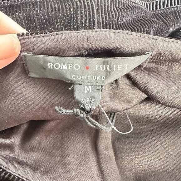 Romeo & Juliet Couture Black Velvet Dress Shimmer Goth Grunge Witchy Size Medium - Picture 7 of 9